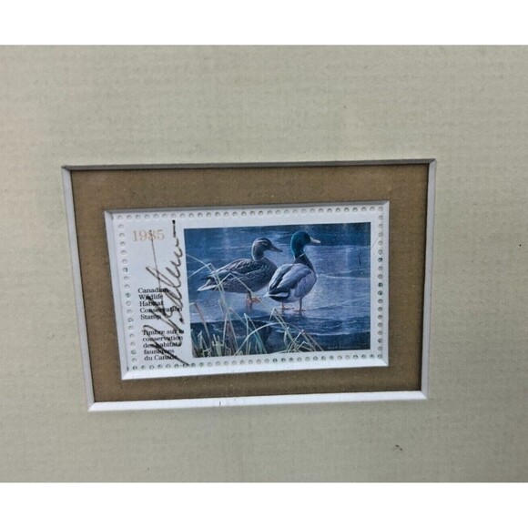 ROBERT BATEMAN 1985 Mallard Duck Pair-Signed/Framed Limited Edition Print+Stamps - Picture 8 of 16